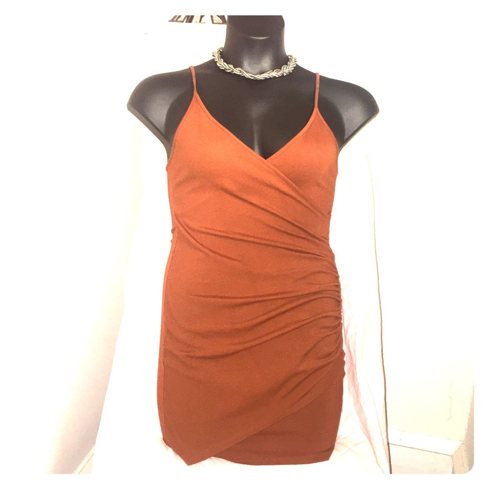 Wrap-like mini dress